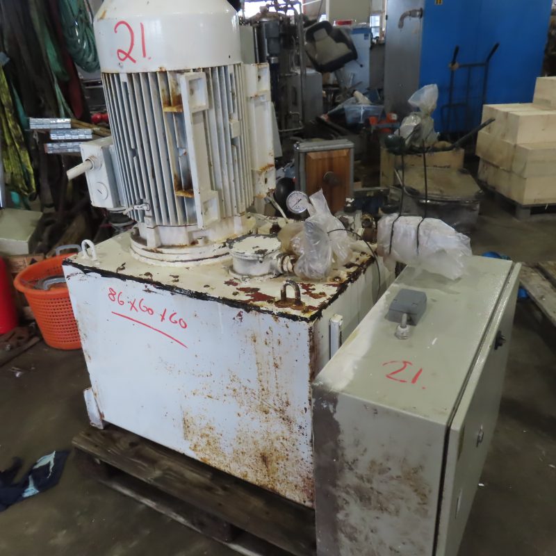 21. Hyd agregat - 30kw 230/400v, 86x60x60cm 309 liter