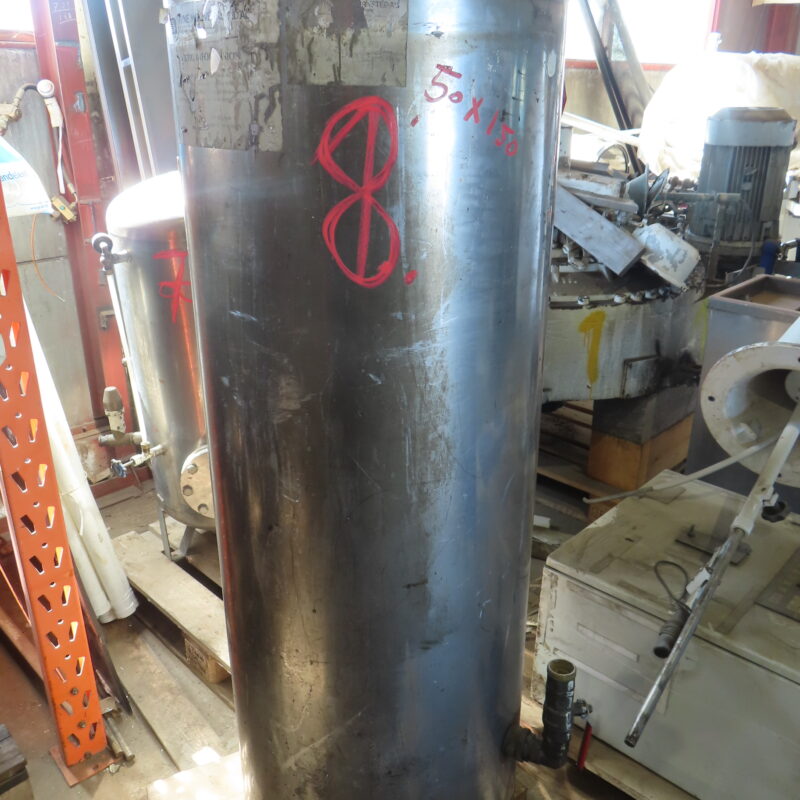 08. Rustfri trykk vann tank 50×150 cm